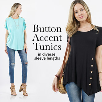Button Accent Tops
