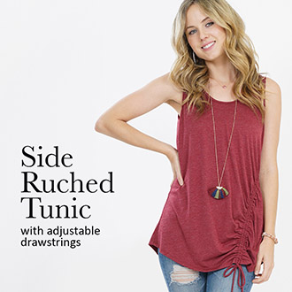 Side Ruched Tops